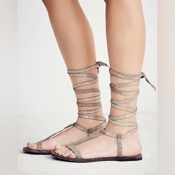 Free People Dahlia Lace Up Sandals‎ - Picture 1 of 4